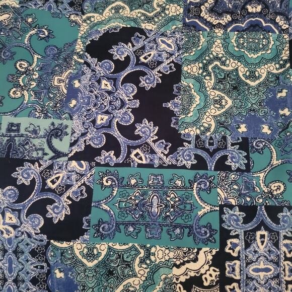 Ruby Road Women 1X Mid Sleeve Boho Hippy Whimsical Abstract Blues Greens Y2K - Picture 6 of 10